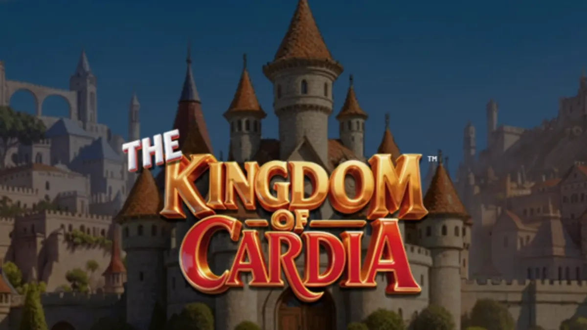 Tampilan visual slot The Kingdom of Cardia dengan latar belakang taman fantasi yang misterius